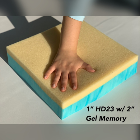 1" HD23 with 2" Gel Memory Foam
