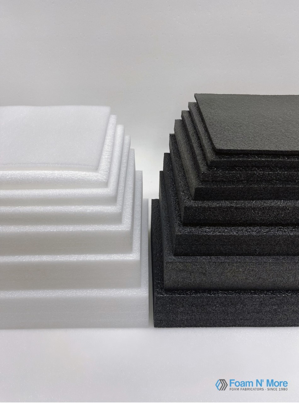 Black Foam Medium Density PE Packing Padding Shipping Case Acoustic Arts Crafts 