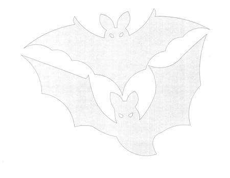 Black Foam Bat Shapes