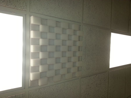 Picture of Stylish Ceiling Tiles- With Wood Base