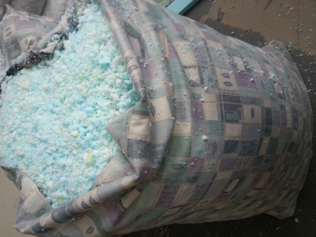 Shredded foam in Bag