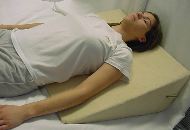 Woman on Medical Bed Wedge