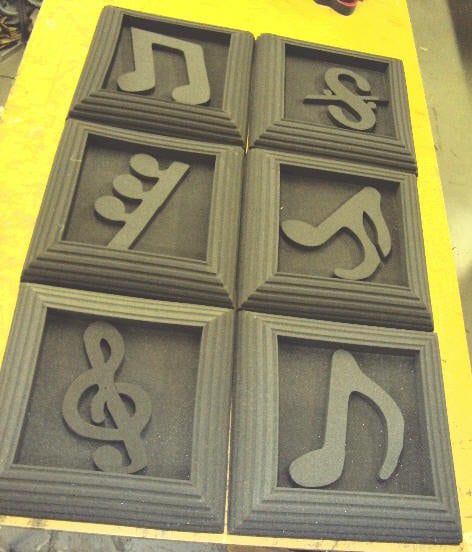images Acoustic Music Tiles with Foam Columns