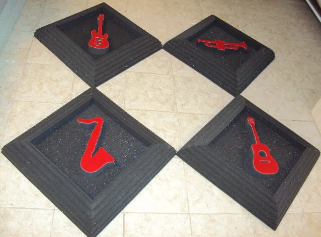 images Acoustic Music Tiles with Foam Columns