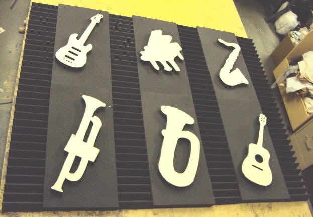 images Acoustic Music Tiles with Foam Columns
