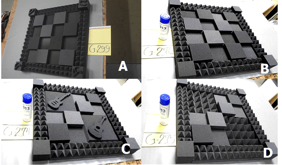 images Acoustic Small Tiles with Pyramid Columns Kit